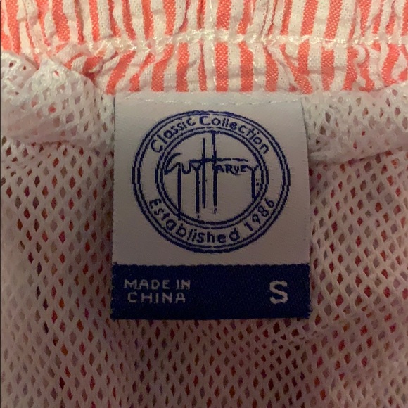 Guy Harvey pink seersucker swimming shorts - Picture 2 of 2